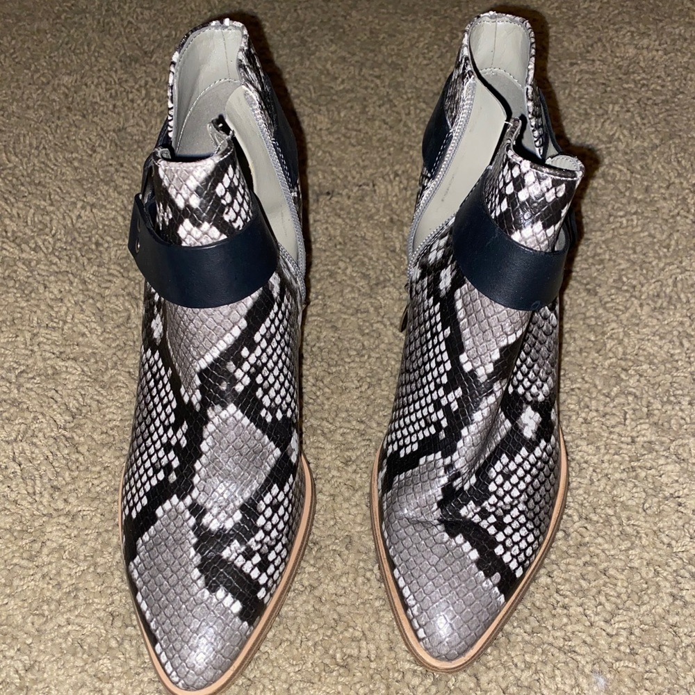 Nine West snake skin booties
